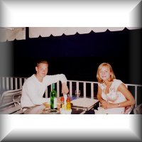 Andrea and I enjoy dinner in Benecasim on the coast north of valencia