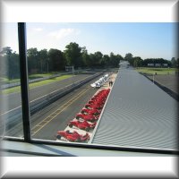 The linee up of cars for my race day